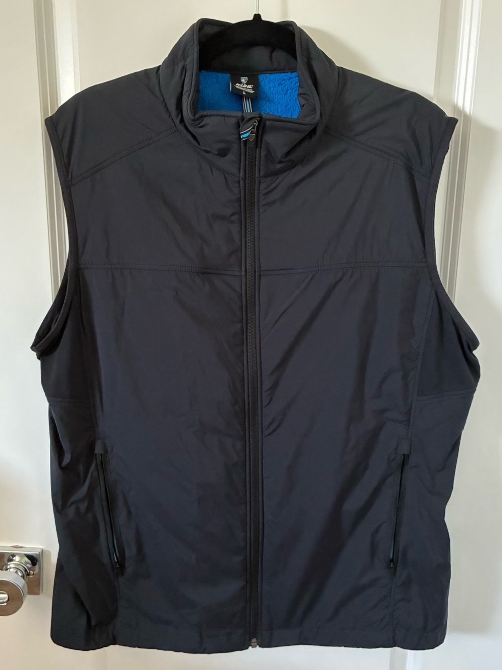 Kuhl Men’s Black “The One” Insulated Zip-Up Vest - Blue Lining